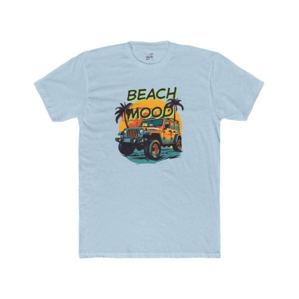 Beach Mood Unisex Cotton Crew Tee, Tropical Summer Shirt, Vacation T-Shirt, Summer Apparel, Beach Lover Gift