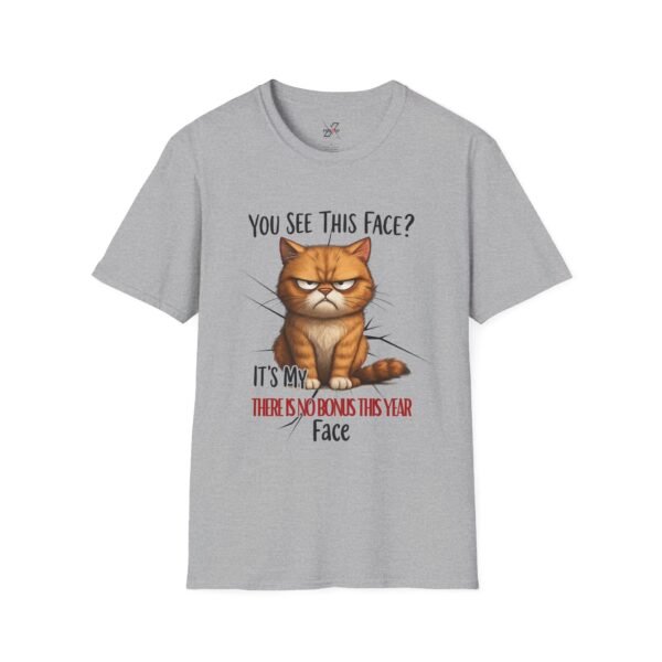 Big Funny Cat Face T-Shirt, Humorous Cat Lover Gift, Grumpy Cat Tee, Gift for Cat Owners, Birthday Apparel, Casual Wear