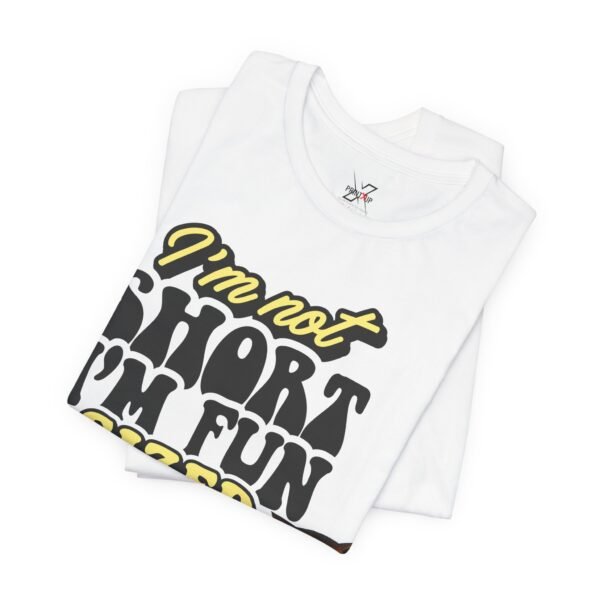 16479306183506577830_2048.jpeg Fun Sized Tee with Whimsical Cat Design, Cute Short Sleeve Shirt for Cat Lovers, Funny Gift for Birthdays, Best Friend Gift, Casual Wear