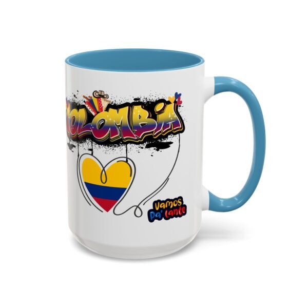 Vibrant Colombia Themed Coffee Mug, Perfect Gift for Travelers, Coffee Lovers, and Celebrations, Unique Design for Everyday Use