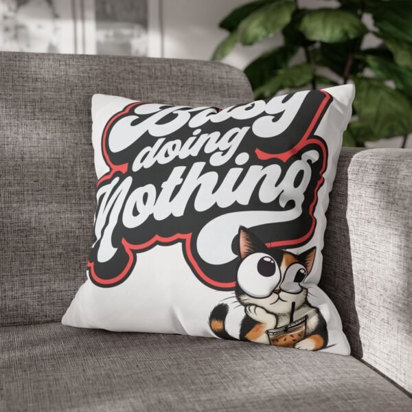 16860668946778624180_2048.jpeg Busy Doing Nothing Cat Pillowcase, Cozy Home Decor, Gift for Cat Lovers, Throw Pillow, Fun Typography Cushion Cover