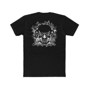 Gothic Skull Graphic Tee, Unisex Casual Shirt for Music Lovers, Halloween Apparel, Alternative Fashion, Unique Gift Idea