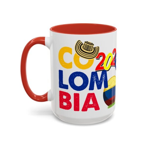 Colombia Soccer Accent Coffee Mug, 2026 World Cup Fan Gift, Sports Enthusiast Mug, Celebration Drinkware, Travel Souvenir