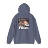 Women Heavy Blend Hooded Sweatshirt, Caution I Have No Filter Hoodie, Gift for Friends, Casual Wear, Funny Sweatshirt, Everyday