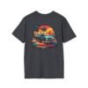 Retro Sunset Car Graphic Unisex T-Shirt, Beach Vibe Tee, Summer Style Shirt, Gift for Car Lovers, Casual Wear, Vintage Aesthetic