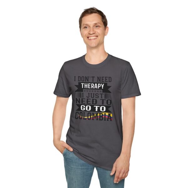 17445988971997231340_2048.jpeg Colombia Therapy Quote T-Shirt, Funny Travel Shirt, Unisex Graphic Tee, Vacation Gift, Adventure Humor Top
