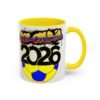 Colombia 2026 Accent Coffee Mug, Fun Soccer Cup, Perfect for Fans, Gift for Soccer Lovers, Sporty Drinkware, Coffee Lovers Gift