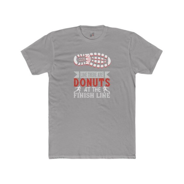 17783371782850803395_2048.jpeg Donut Finish Line Tee, Unisex Cotton Crew Shirt, Fun Running Gift, Fitness Apparel, Workout Tee, Motivational Running Shirt