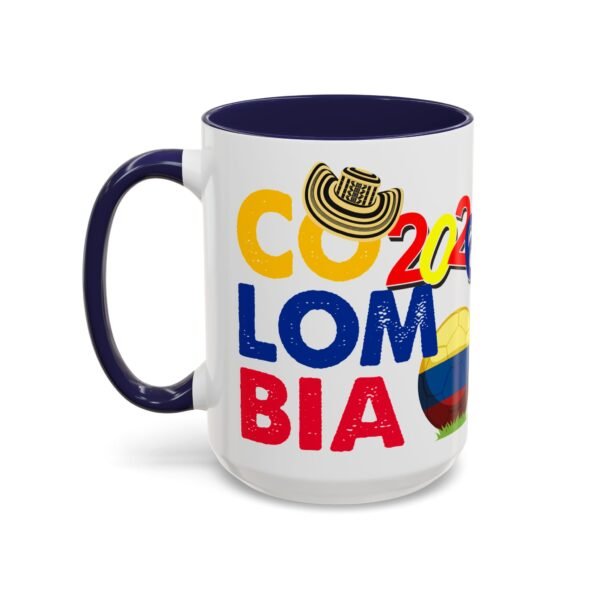 Colombia Soccer Accent Coffee Mug, 2026 World Cup Fan Gift, Sports Enthusiast Mug, Celebration Drinkware, Travel Souvenir