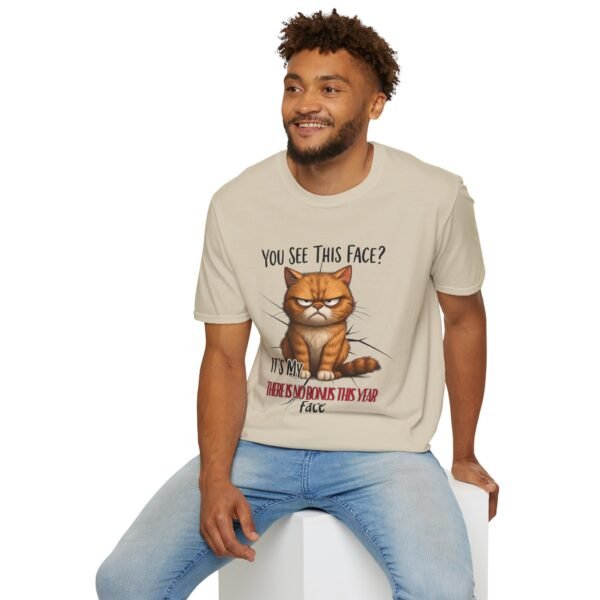 Big Funny Cat Face T-Shirt, Humorous Cat Lover Gift, Grumpy Cat Tee, Gift for Cat Owners, Birthday Apparel, Casual Wear