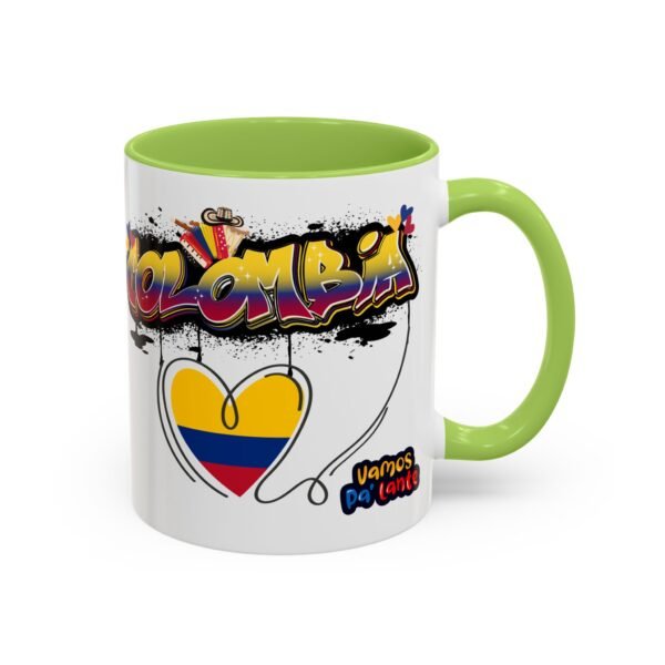 Vibrant Colombia Themed Coffee Mug, Perfect Gift for Travelers, Coffee Lovers, and Celebrations, Unique Design for Everyday Use