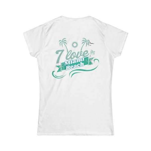 Miami Beach Love Tee, Softstyle Women's Shirt, Summer Vibes, Casual Wear, Travel Souvenir, Beach Lover Gift