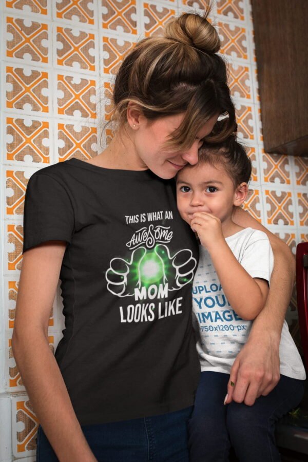 Awesome Mom Women Cotton Crew Tee,  Perfect Gift for Mother's Day, Birthdays, Fun Casual Wear, Family Gatherings, or Celebrations
