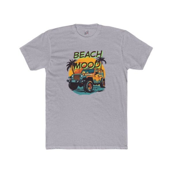 Beach Mood Unisex Cotton Crew Tee, Tropical Summer Shirt, Vacation T-Shirt, Summer Apparel, Beach Lover Gift