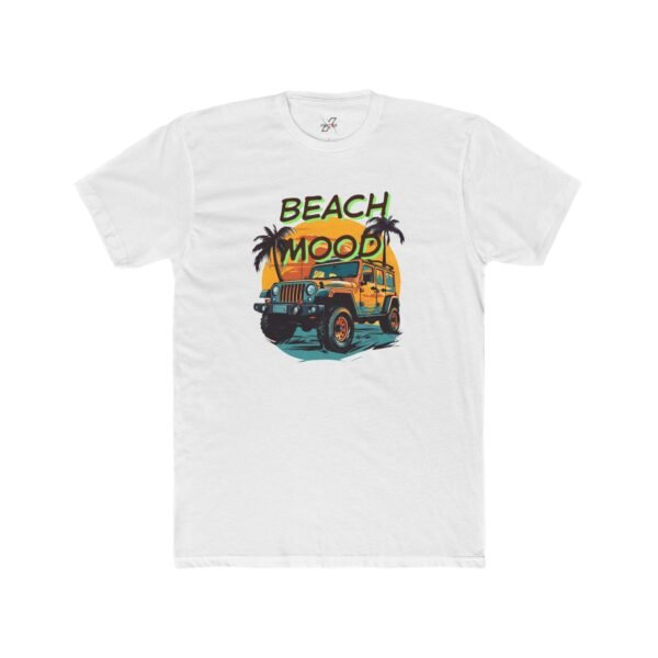 Beach Mood Unisex Cotton Crew Tee, Tropical Summer Shirt, Vacation T-Shirt, Summer Apparel, Beach Lover Gift