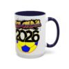 Colombia 2026 Accent Coffee Mug, Fun Soccer Cup, Perfect for Fans, Gift for Soccer Lovers, Sporty Drinkware, Coffee Lovers Gift