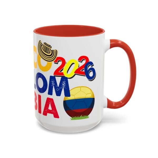 Colombia Soccer Accent Coffee Mug, 2026 World Cup Fan Gift, Sports Enthusiast Mug, Celebration Drinkware, Travel Souvenir