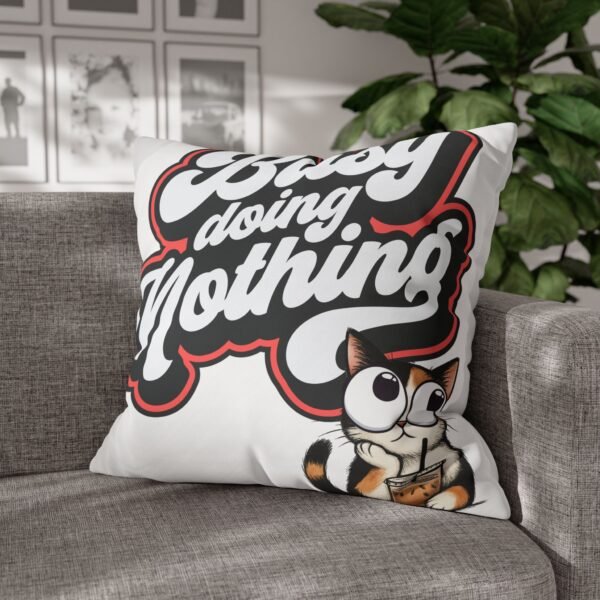 247274115820567920_2048.jpeg Busy Doing Nothing Cat Pillowcase, Cozy Home Decor, Gift for Cat Lovers, Throw Pillow, Fun Typography Cushion Cover