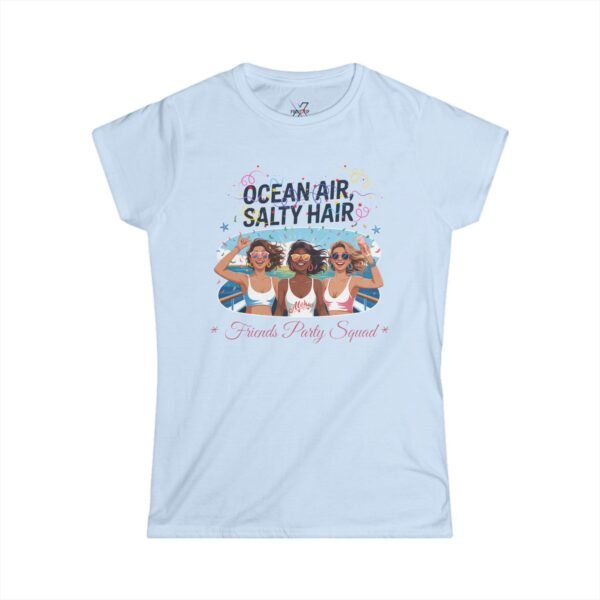 Women's Beach Vibe Tee, Ocean Air Salty Hair, Summer, Vacation, Beach Party, Fun in the Sun,  Friends Cruise Trip