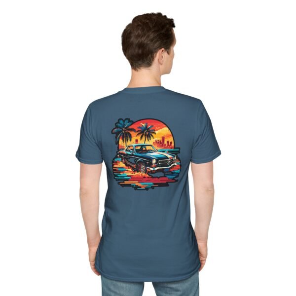 Retro Sunset Car Graphic Unisex T-Shirt, Beach Vibe Tee, Summer Style Shirt, Gift for Car Lovers, Casual Wear, Vintage Aesthetic