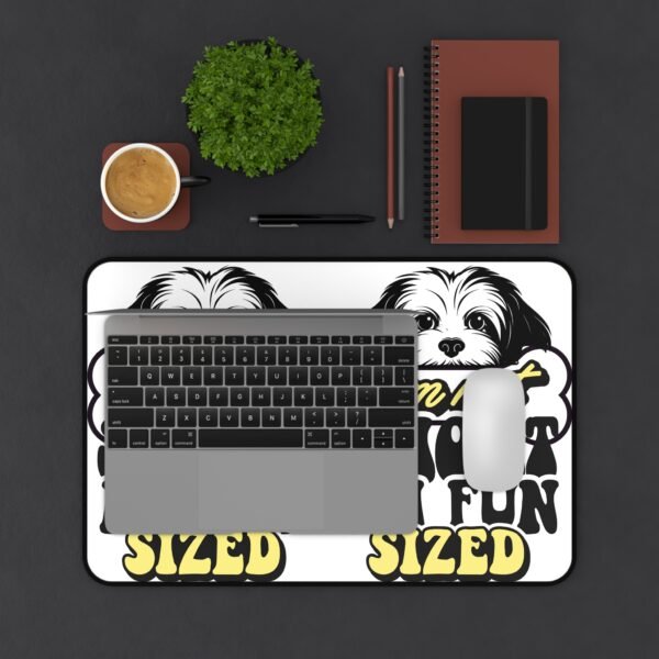 Fun-Sized Dog Desk Mat - Quirky Pet Lover Accessory, Home Office Decor, Gift for Dog Owners, Playful Desk Decor, Funny Animal Gift