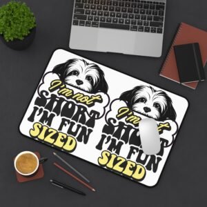 Fun-Sized Dog Desk Mat - Quirky Pet Lover Accessory, Home Office Decor, Gift for Dog Owners, Playful Desk Decor, Funny Animal Gift