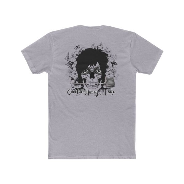 2968503969927689957_2048.jpeg Skull Graphic Unisex Tee, Careful Honey... I Bite, Boho Style, Casual Wear, Gift for Her, Music Festival, Halloween
