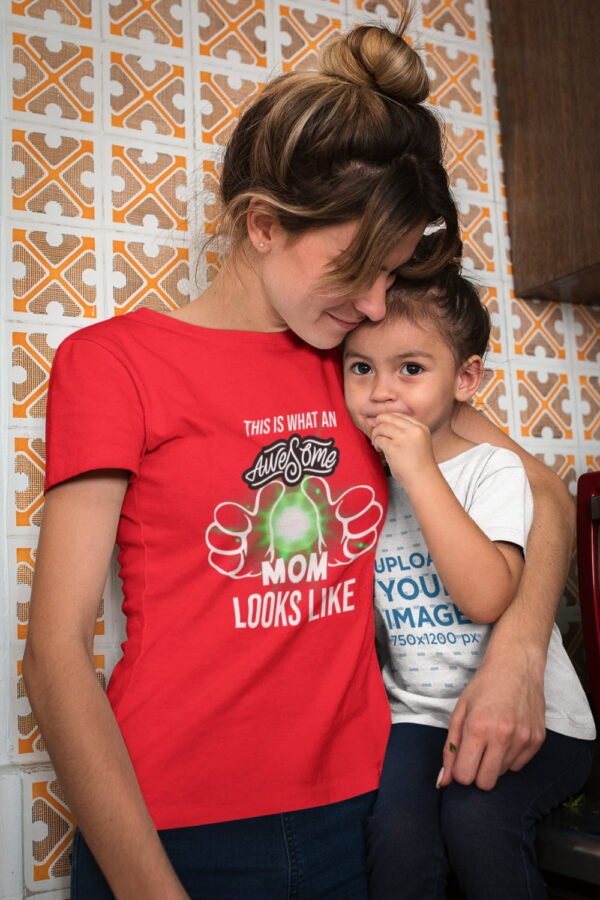 Awesome Mom Women Cotton Crew Tee,  Perfect Gift for Mother's Day, Birthdays, Fun Casual Wear, Family Gatherings, or Celebrations