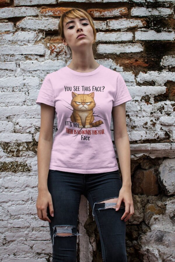 Big Funny Cat Face T-Shirt, Humorous Cat Lover Gift, Grumpy Cat Tee, Gift for Cat Owners, Birthday Apparel, Casual Wear