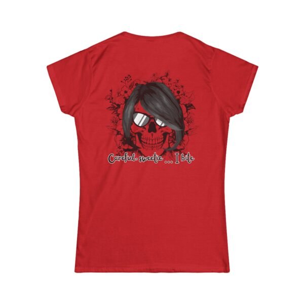 Personalized Women's Skull Graphic Tee, Perfect for Rock Fans, Casual Wear, Concerts, Halloween, An edgy style to express individuality