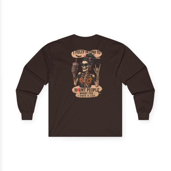 Unisex Ultra Cotton Long Sleeve Tee, Horror Graphic, Perfect for Halloween, Casual Wear, Gift for Ghost Lovers, Comfortable and Stylish