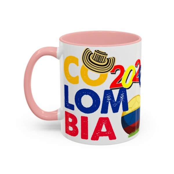 Colombia Soccer Accent Coffee Mug, 2026 World Cup Fan Gift, Sports Enthusiast Mug, Celebration Drinkware, Travel Souvenir