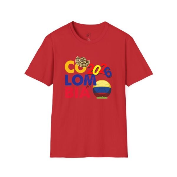 3297792141412863024_2048.jpeg Colombia National Pride T-Shirt, Unisex Softstyle Tee, Travel Souvenir Shirt, Festival Apparel, Colombian Celebration Shirt