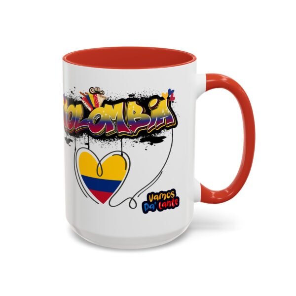 Vibrant Colombia Themed Coffee Mug, Perfect Gift for Travelers, Coffee Lovers, and Celebrations, Unique Design for Everyday Use