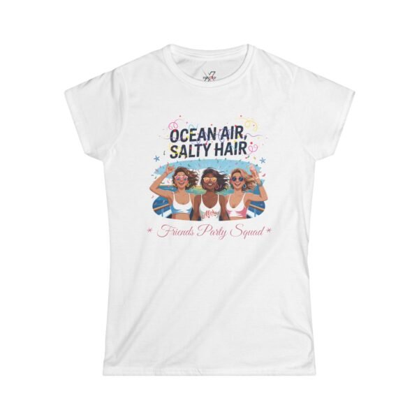 Women's Beach Vibe Tee, Ocean Air Salty Hair, Summer, Vacation, Beach Party, Fun in the Sun,  Friends Cruise Trip