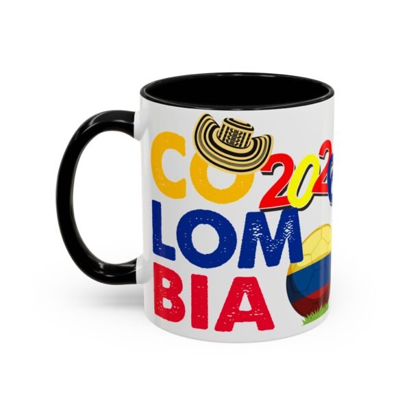 Colombia Soccer Accent Coffee Mug, 2026 World Cup Fan Gift, Sports Enthusiast Mug, Celebration Drinkware, Travel Souvenir