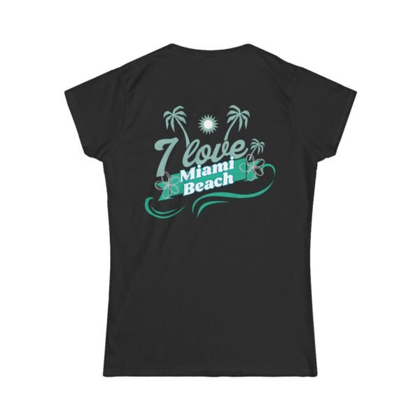 Miami Beach Love Tee, Softstyle Women's Shirt, Summer Vibes, Casual Wear, Travel Souvenir, Beach Lover Gift