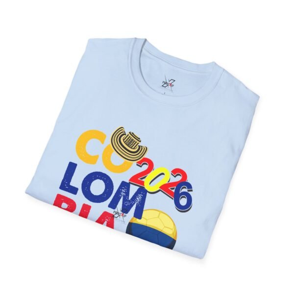 4302139534466779455_2048.jpeg Colombia National Pride T-Shirt, Unisex Softstyle Tee, Travel Souvenir Shirt, Festival Apparel, Colombian Celebration Shirt