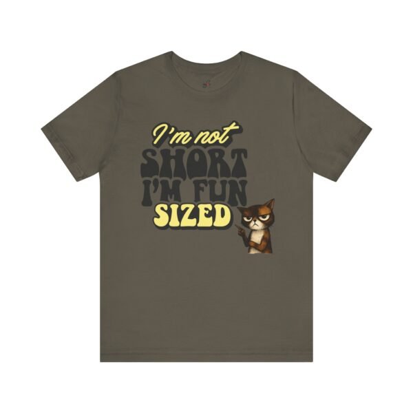 4409976291564039031_2048.jpeg Fun Sized Tee with Whimsical Cat Design, Cute Short Sleeve Shirt for Cat Lovers, Funny Gift for Birthdays, Best Friend Gift, Casual Wear