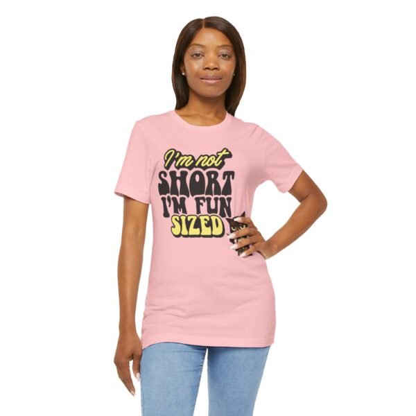 4882082078143884969_2048.jpeg Fun Sized Tee with Whimsical Cat Design, Cute Short Sleeve Shirt for Cat Lovers, Funny Gift for Birthdays, Best Friend Gift, Casual Wear