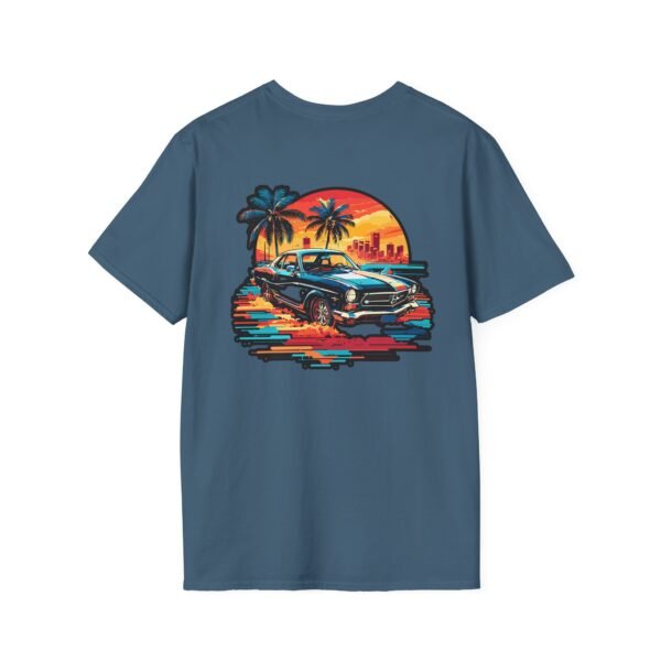 Retro Sunset Car Graphic Unisex T-Shirt, Beach Vibe Tee, Summer Style Shirt, Gift for Car Lovers, Casual Wear, Vintage Aesthetic