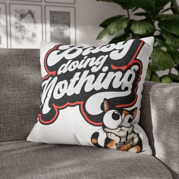 5243414781610627856_2048.jpeg Busy Doing Nothing Cat Pillowcase, Cozy Home Decor, Gift for Cat Lovers, Throw Pillow, Fun Typography Cushion Cover