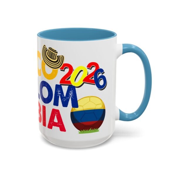 Colombia Soccer Accent Coffee Mug, 2026 World Cup Fan Gift, Sports Enthusiast Mug, Celebration Drinkware, Travel Souvenir