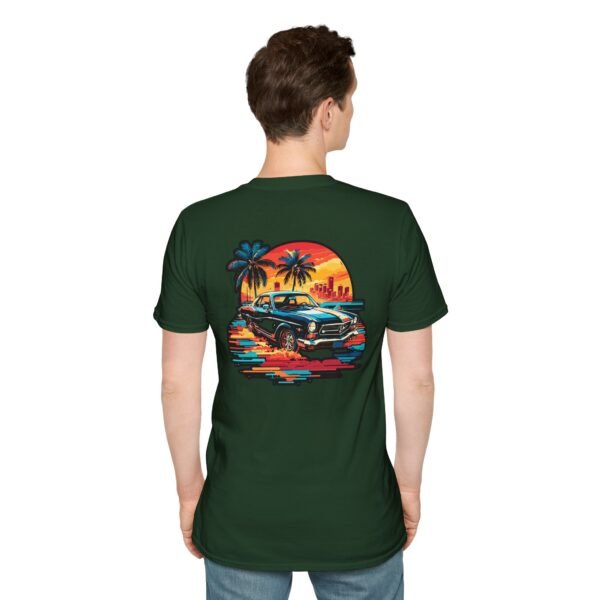 Retro Sunset Car Graphic Unisex T-Shirt, Beach Vibe Tee, Summer Style Shirt, Gift for Car Lovers, Casual Wear, Vintage Aesthetic
