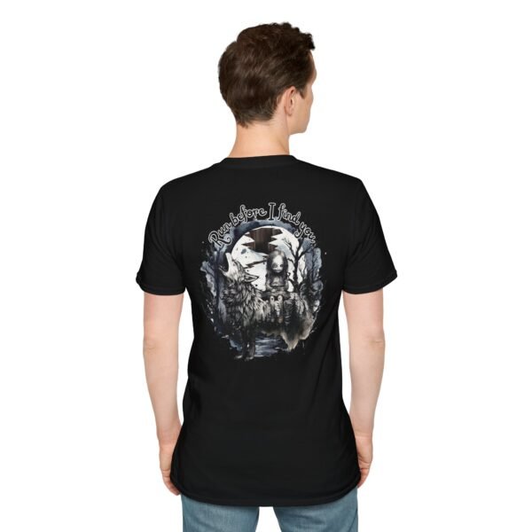 5797952426579259677_2048.jpeg Horror Graphic T-Shirt, Halloween Shirt for Men and Women, Casual Softstyle Tee, Unique Gift for Friends, Run Before I Find You Tee