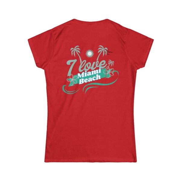 Miami Beach Love Tee, Softstyle Women's Shirt, Summer Vibes, Casual Wear, Travel Souvenir, Beach Lover Gift