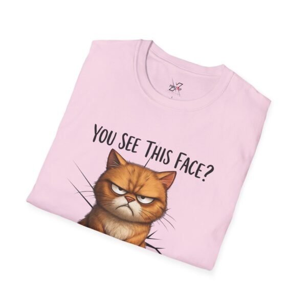 Big Funny Cat Face T-Shirt, Humorous Cat Lover Gift, Grumpy Cat Tee, Gift for Cat Owners, Birthday Apparel, Casual Wear