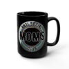 Anti Social Moms Club Mug, 15oz Black Ceramic Coffee Cup, Perfect Gift for Moms, Funny Mom Mug, Unique Mother's Day Gift, Quirky