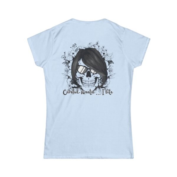 Personalized Women's Skull Graphic Tee, Perfect for Rock Fans, Casual Wear, Concerts, Halloween, An edgy style to express individuality