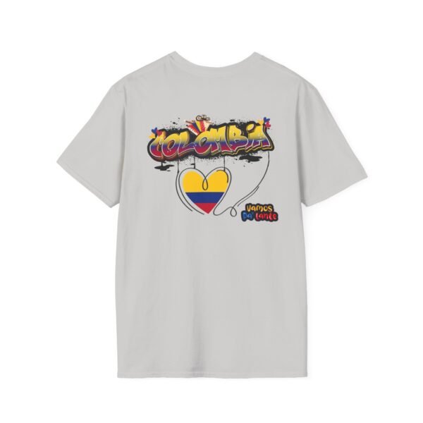 6579267786820228229_2048.jpeg Colombia Heart Unisex Softstyle T-Shirt, Vibrant Design for Pride, Cultural Celebrations, Gift for Friends & Family